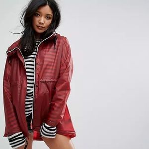 HUNTER Red Vinyl Rain Coat